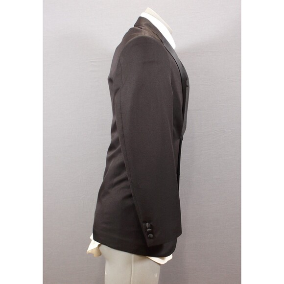 Bolzano Men's Black 2 Piece Suit TUX 2 Btn 36R Pleated Fronts 30" Waist - Picture 7 of 12